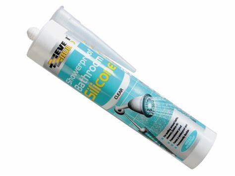 Mastic silicone transparent 280 ml Everbuild Showerproof pour salle de bain