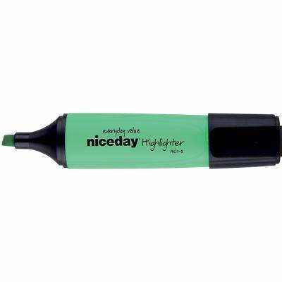 Surligneur Niceday HC1-5 Vert Pointe biseautée large 1-5 mm, Pack de 4