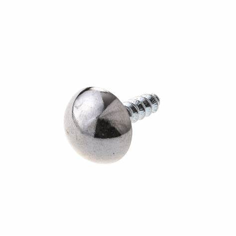 Vis à miroirs BZP 38 mm (1 po 1/2), tête bombée chromée