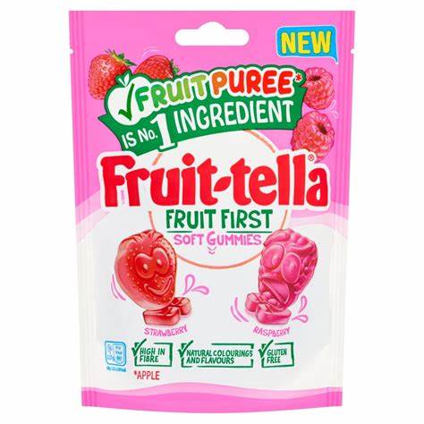 Fruit-tella Fruit First Soft Gummies Raspberry and Strawberry 140g