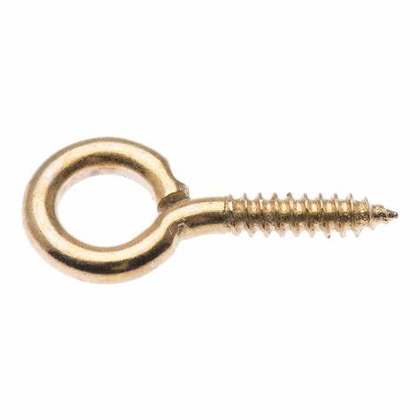 Screw Eyes, Brassed Steel 35mm