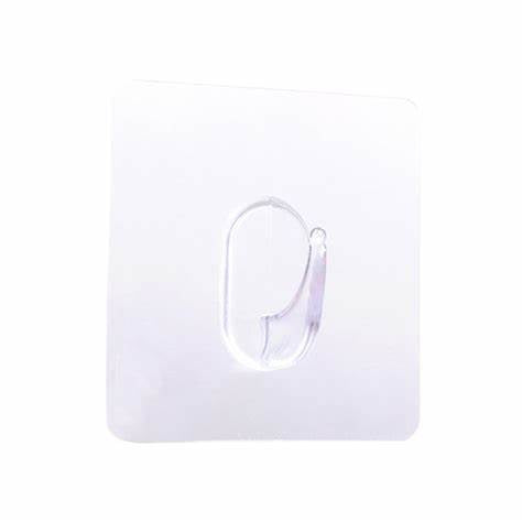 Self Adhesive Hooks, Small Oval, Clear