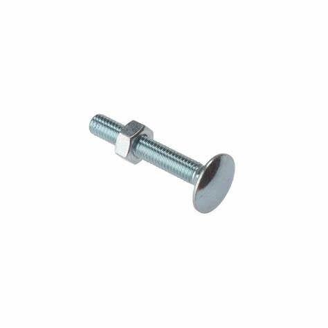 Carriage Bolts & Nuts, BZP M6 X 75