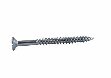 Vis à bois, Pozi double filet CSK trempée, zinguée brillant (pour bois ou aggloméré) 6 X 1.1/2