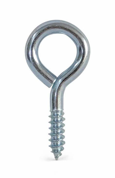 Vis à œil, acier zingué brillant 30 mm, paquet de 18