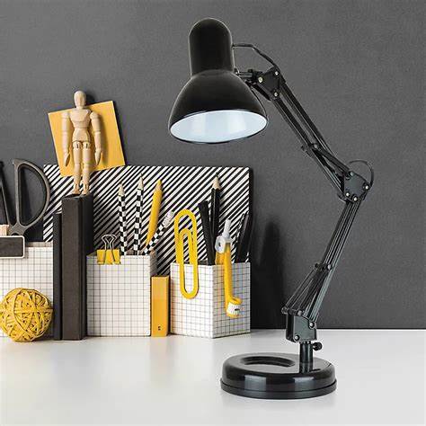 Lampe de bureau Home Life 35W « Swing Poise » – Noir onyx