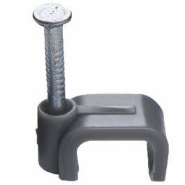 Attaches-câbles, Gris plat, Jumeau et terre de 1,5 mm