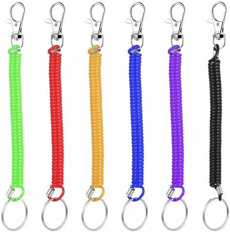 Plastic Spiral Keyrings 1pk