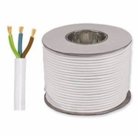 Câbles ronds tri-cœurs 3183Y, blanc 1,5 mm X 50 mètres