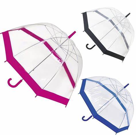 PARAPLUIE CLOCHE TRANSPARENT POUR FEMME Coloris assortis