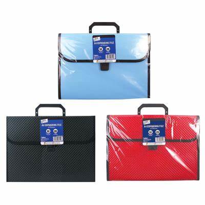 Classeur extensible en plastique à 13 compartiments, format A4, couleurs assorties