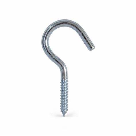 Screw Hooks, BZP Steel 80mm
