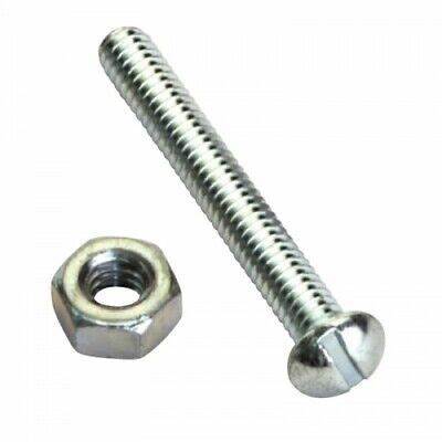 M5 x 25 Machine Screws & Nuts, Slotted Panhead BZP