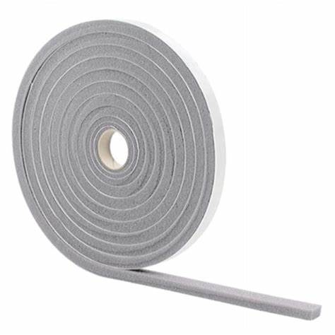 Joint d'étanchéité en mousse basse densité pour portes et fenêtres, auto-adhésif, blanc, 7mm x 4mm x 5 mètres