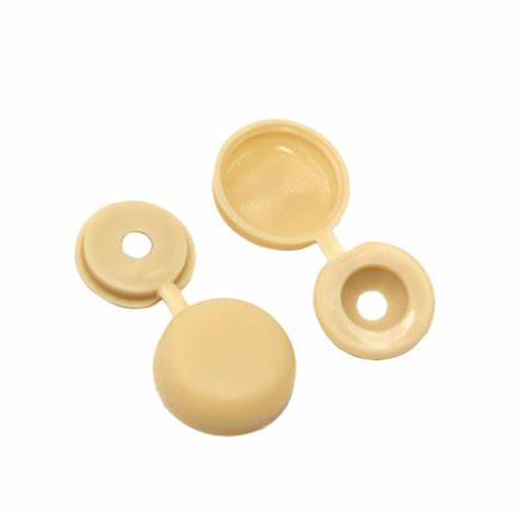 Cache-vis et capuchons articulés, beiges, pour vis n° 6 et n° 8