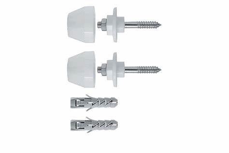Kit de fixation sanitaire, blanc, goujon M8 X 120, lot de 1