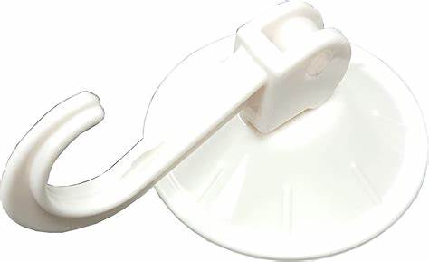 SUCTION HOOKS, LEVER TYPE, WHITE 45mm