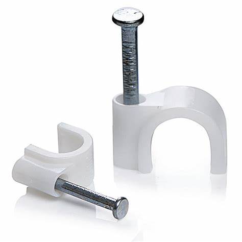 Attache-câbles, rondes blanches, 4 mm