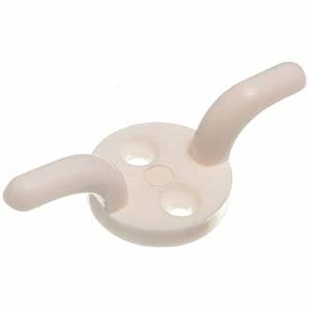 Cleat Hooks, White Plastic 50mm (2")