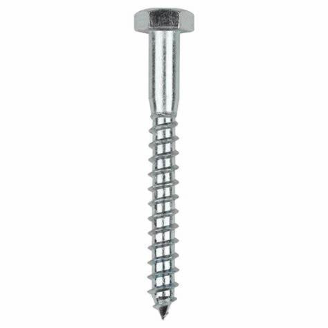 Coach Screws, BZP M8 X 50mm (2 X 5/16) 3pk