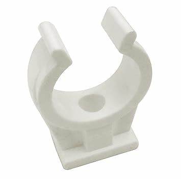 Colliers de fixation pour tuyaux, plastique blanc 22 mm