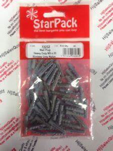 Chevilles, Nylon Gris Sans Rebord Robuste, M5 X 25 Lot de 40