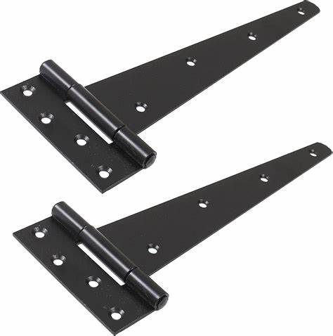 Tee Hinges, Black Japanned, Medium Duty 450mm (18")