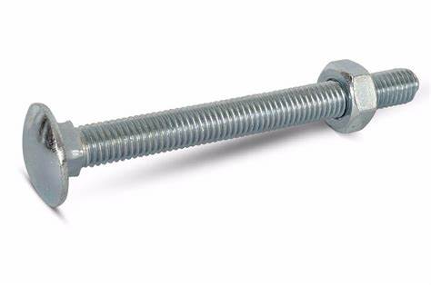 Carriage Bolts & Nuts, BZP M8 X 75