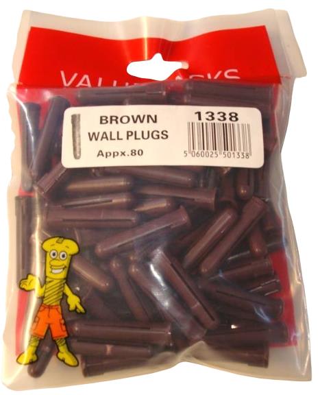 1338 PBROWN Chevilles murales marron 50/PAQUET - Achetez des chevilles de qualité en ligne