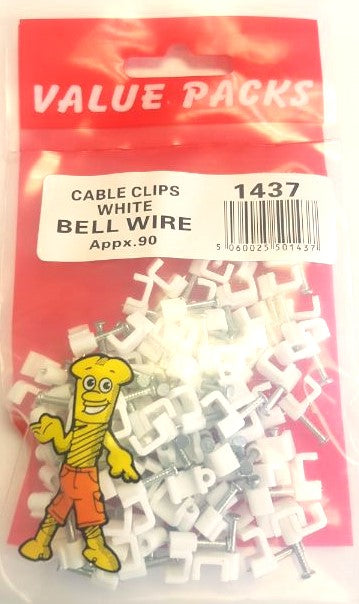 1437: Attaches de câble rondes blanches Bell Wire CCBW - 60/PAQ | Solutions de gestion de câbles