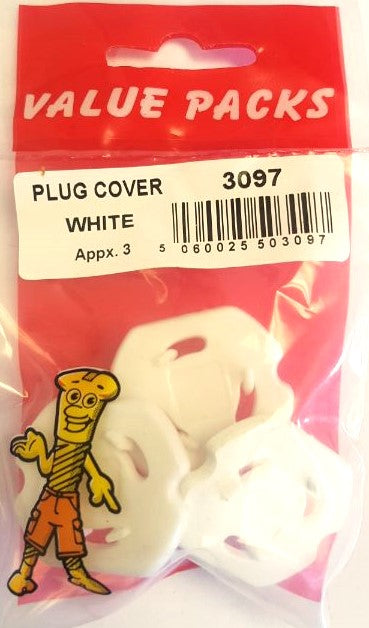 3097 - WSPC Cache-prises blanches - paquet de 2