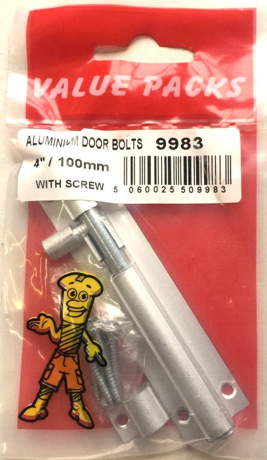 Sécurisez votre espace avec le verrou de porte en aluminium 9983 IDBA4 4" (100 mm)