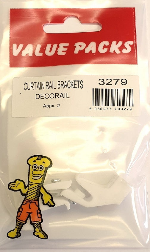 3279 - CRBDECO Supports de tringle à rideaux Decorail, pack de 2