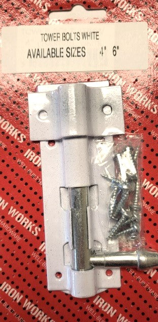ITB6W Verrous de tour 6" en blanc