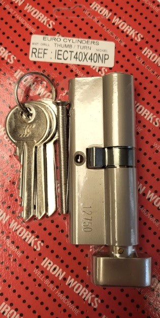 CYLINDRES EUROPÉENS BOUTON/POUCETTE NICKEL ANTI-PERÇAGE