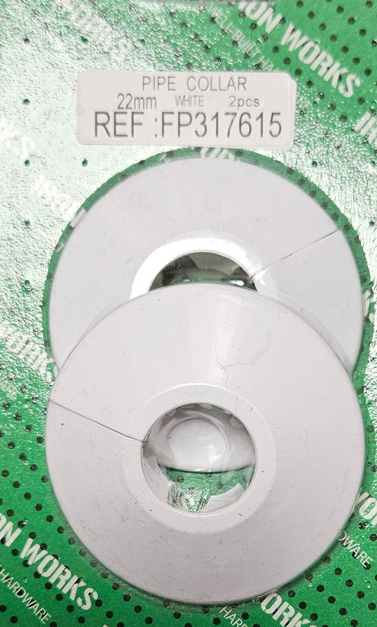 Colliers de serrage blancs pour tuyaux de 22 MM (Lot de 2)