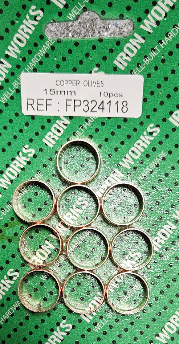 Olives de cuivre 15 mm (5167 - FP324118) - Raccords de plomberie de haute qualité