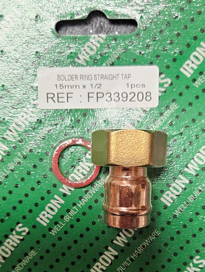 FP339208 Raccord droit à souder Mâle-Femelle 15MM x 1/2