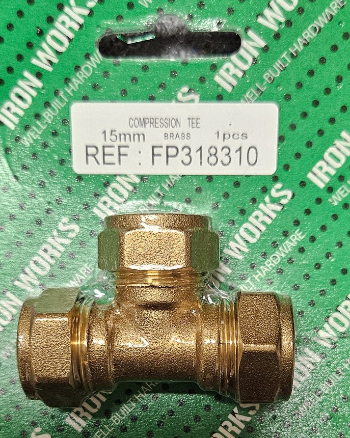 5013 - FP318310 - Té de compression compact 15 mm | Raccord de plomberie de haute qualité
