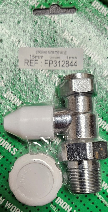 4511 - FP312844 - Robinet de radiateur droit chromé 15 mm