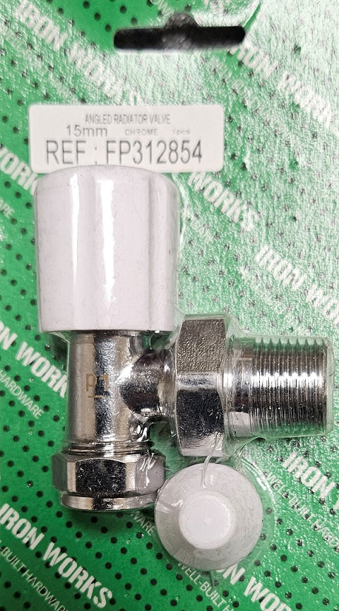 4504 - FP312854 - Robinet de radiateur coudé chromé 15 mm