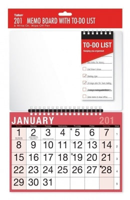 Calendrier 2024 avec tableau mémo incluant une liste de tâches et des notes