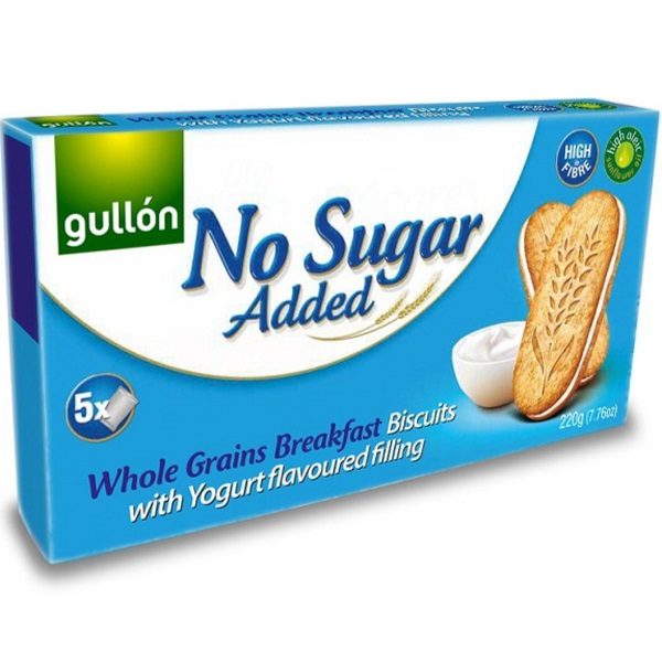 Gullon Biscuit Yaourt Sans Sucres Ajoutés Céréales Complètes 220g