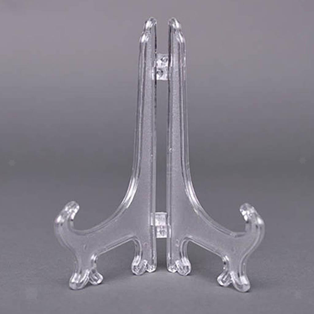 Plate Stands, Clear Plastic, To Fit Plates 150mm-250mm (6"-10")