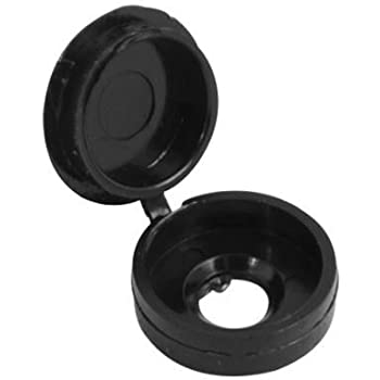 Cache-vis et capuchons articulés, noirs, pour vis n° 6 et n° 8