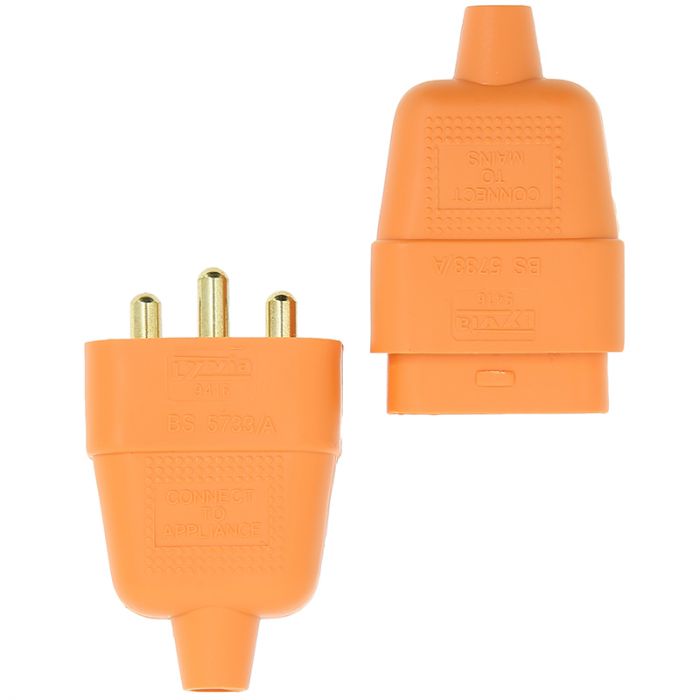 Connecteurs en nylon (orange), 10 A, 3 broches