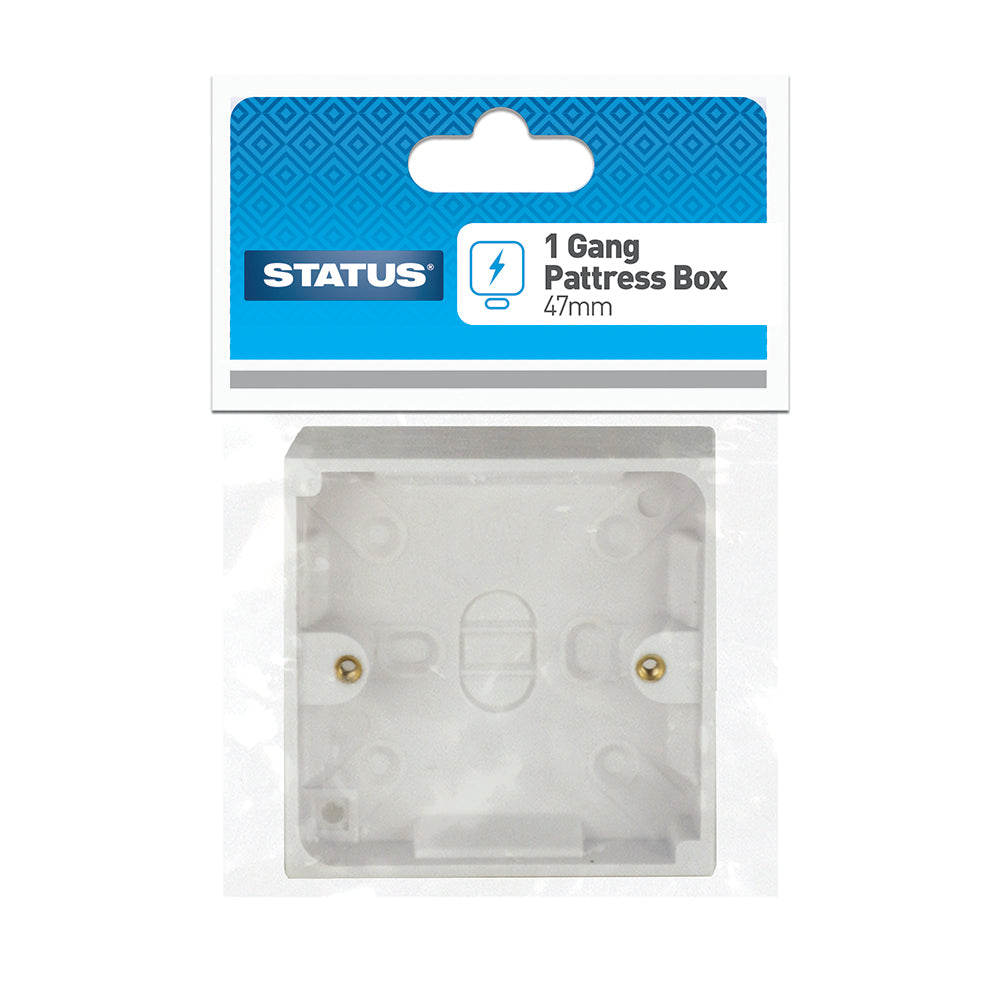 Boîte d'encastrement en saillie 1 poste - 47mm - Blanche - 1 pièce
