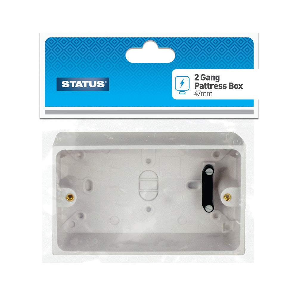 2 modules - 47mm - Boîte d'encastrement - Blanc - 1 unité