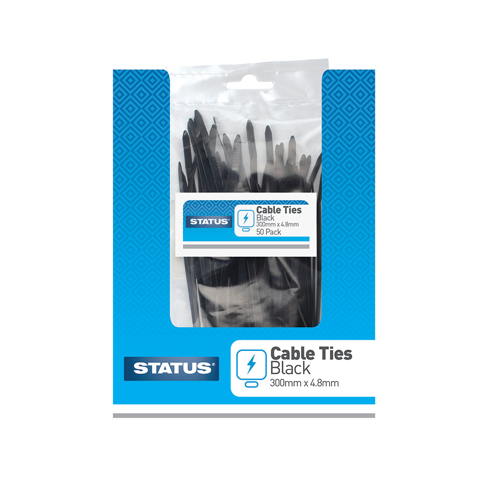 300mm Black Cable Ties