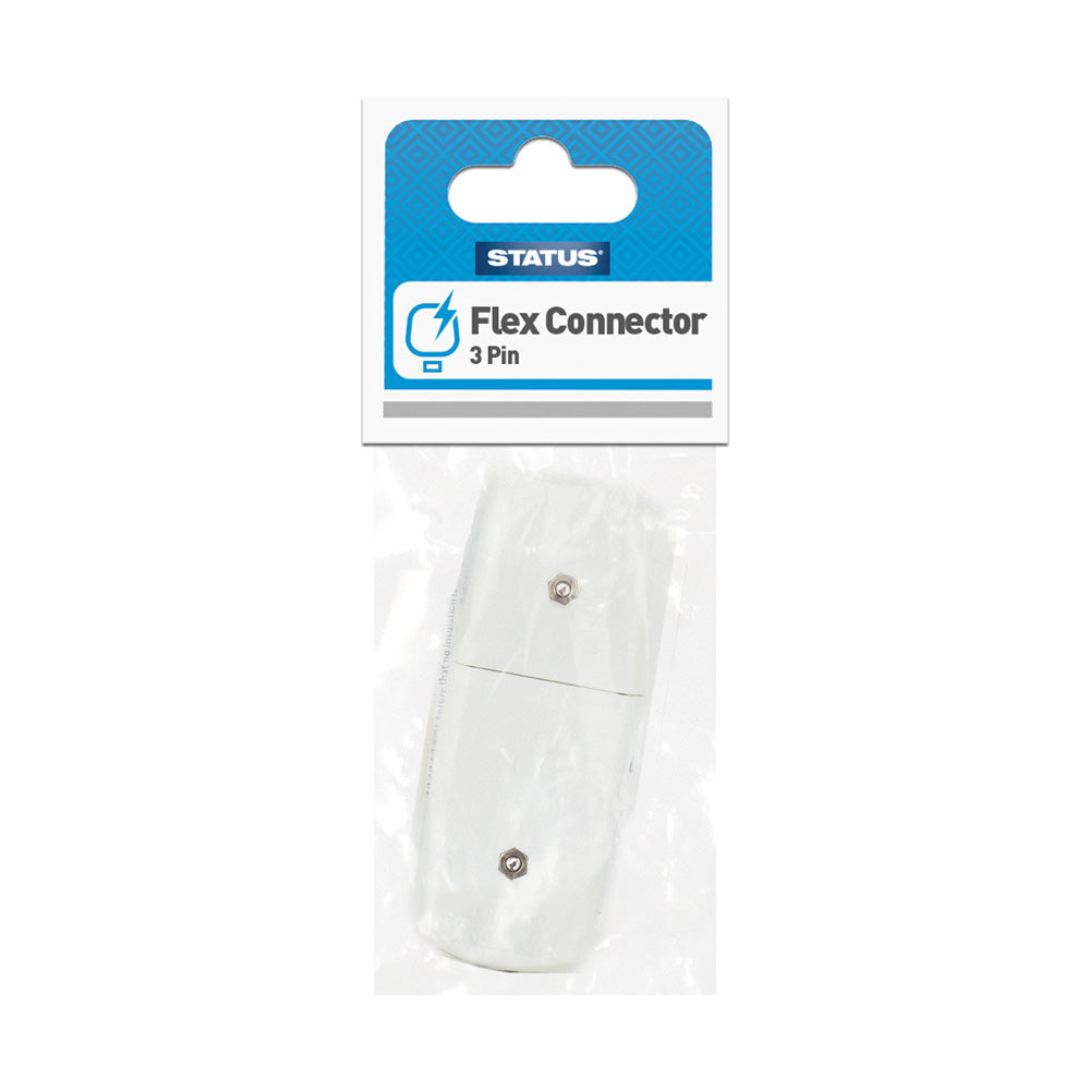 Connecteur souple 3 broches 10 A – Blanc – 1 pièce